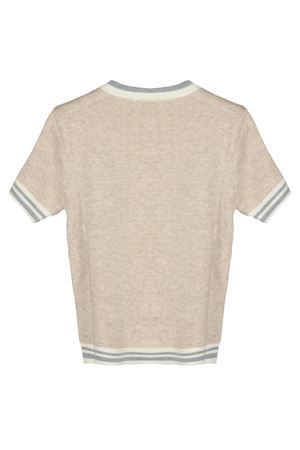 T-shirt in maglia di cotone beige ELEVENTY KIDS | EY9P31Z3669870